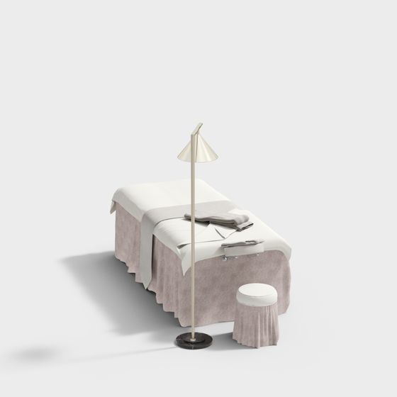 Healing Bed 3D Model in Serene White
