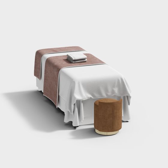 Contemporary Massage Bed 3D model for Relaxation Spaces