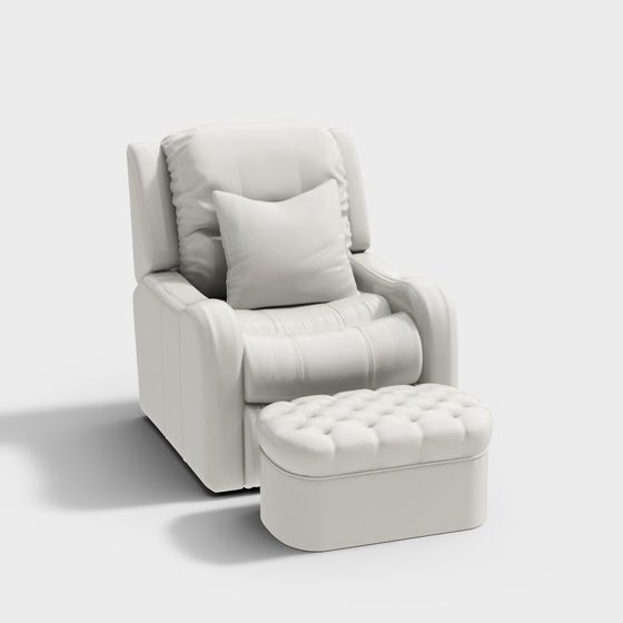 Gray Nail Salon Manicure Sofa 3D Model
