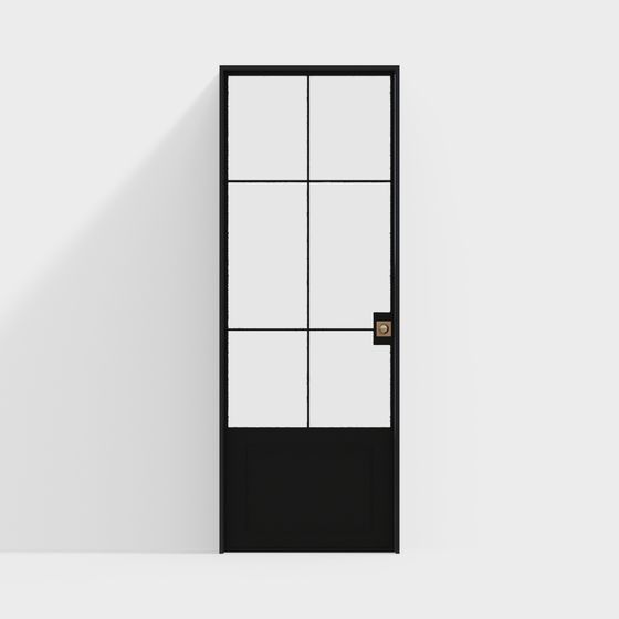 Industrial Glass Door 3D model