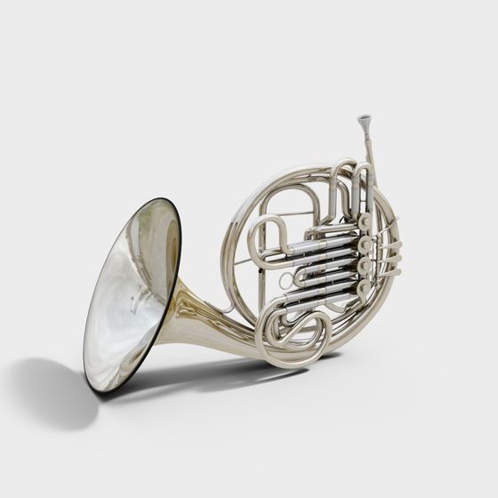 Sophisticated French Horn 3D model for Musical Artistry