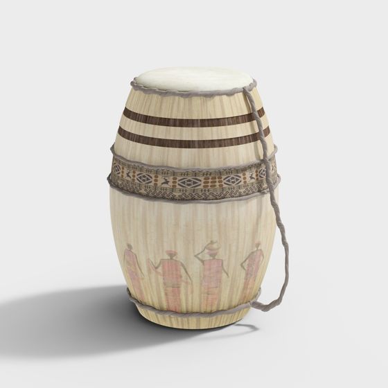African Drum 3D model