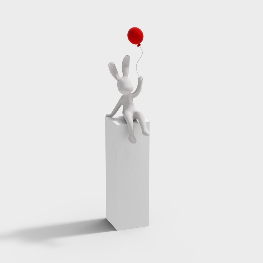 Rabbit doll sculpture ornaments