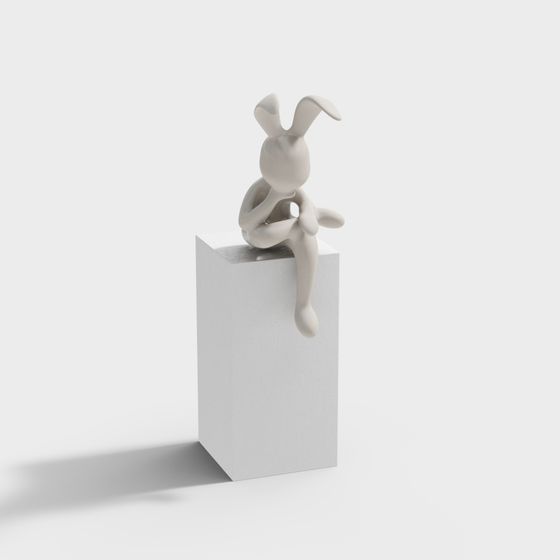 Charming Low Poly Rabbit 3D Model