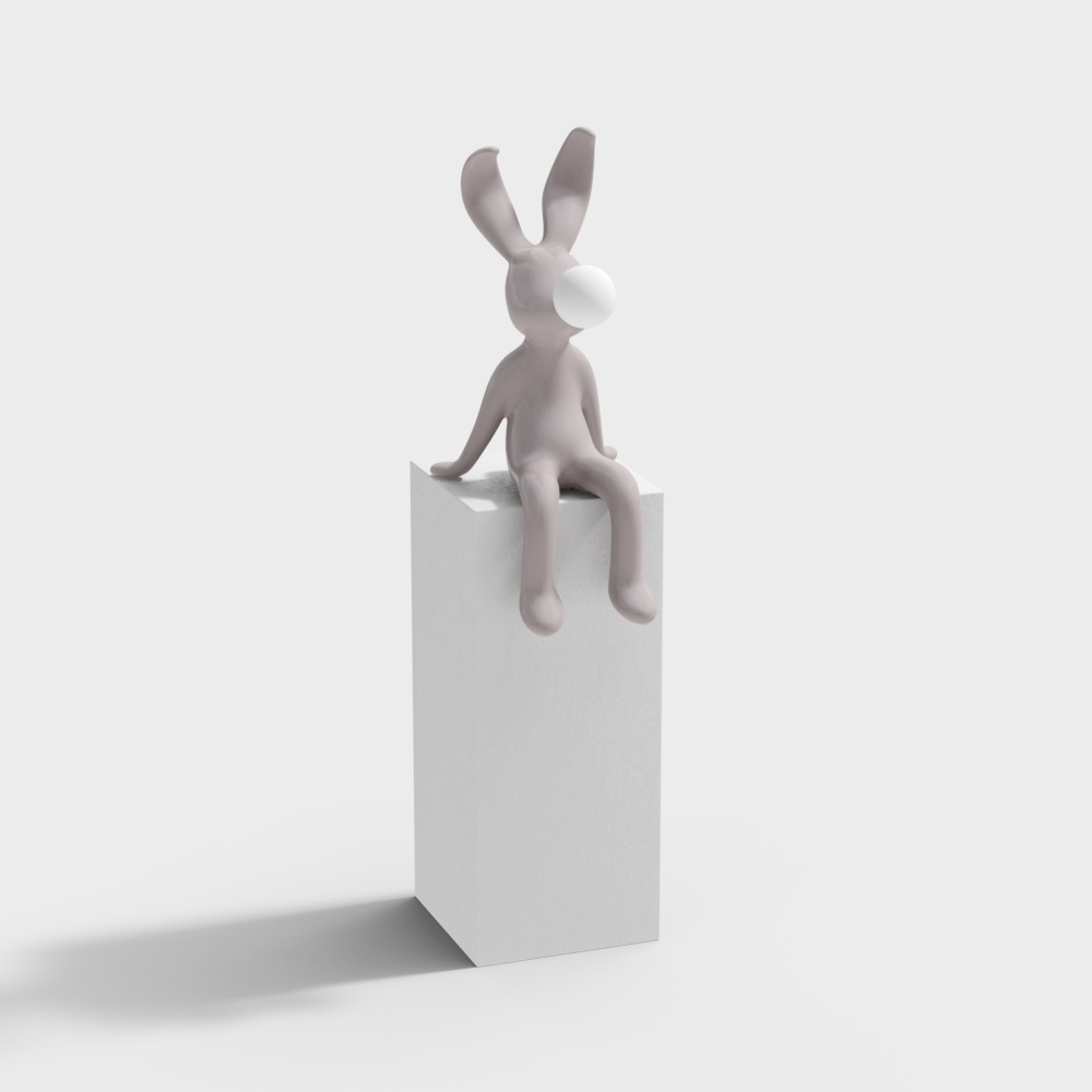 Rabbit doll sculpture ornaments