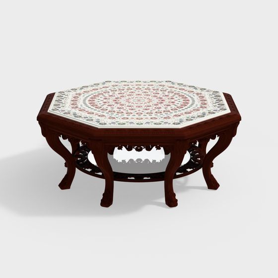 Elegant Vintage 3D Coffee Table Model