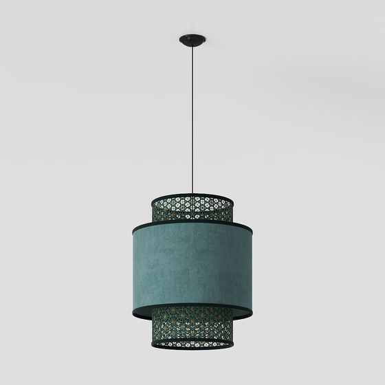 Stylish Green Pendant Lamp 3D model for Modern Spaces