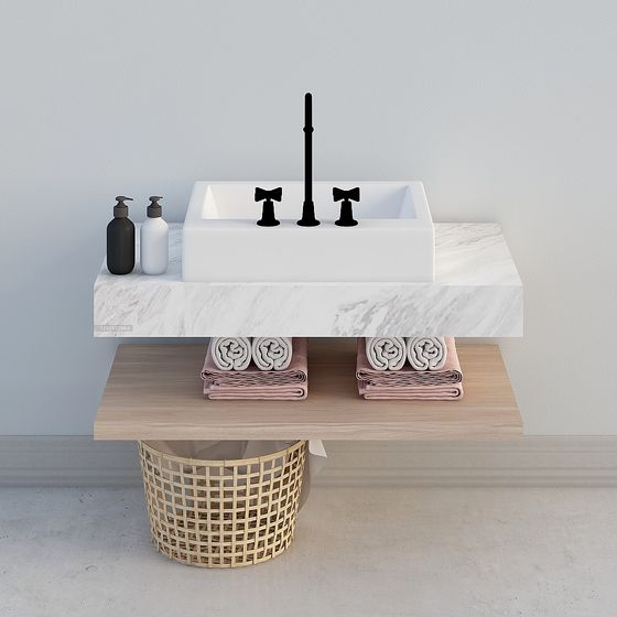 Minimalist Modern Bathroom Sink 3D model