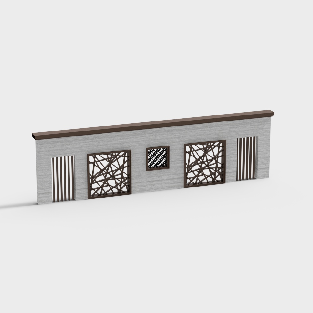 CBD office building plaza scene wall