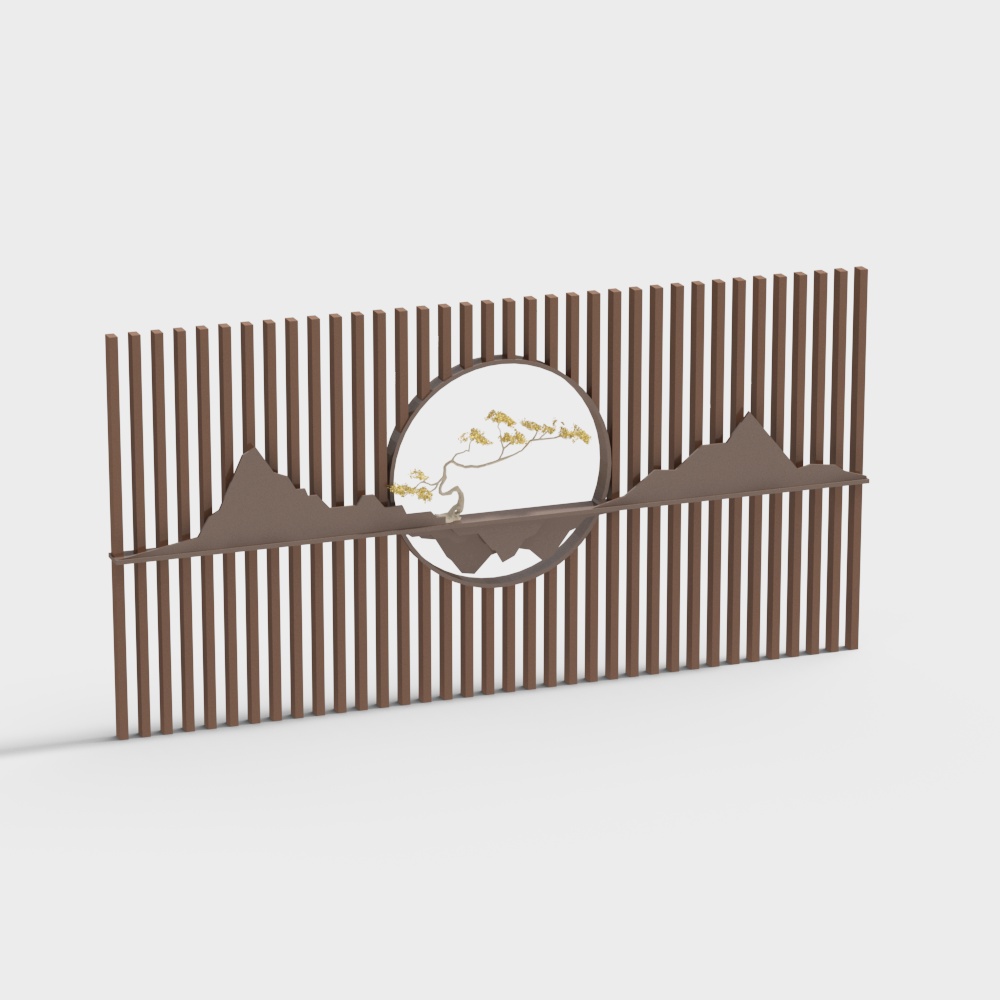 CBD office building plaza scene wall