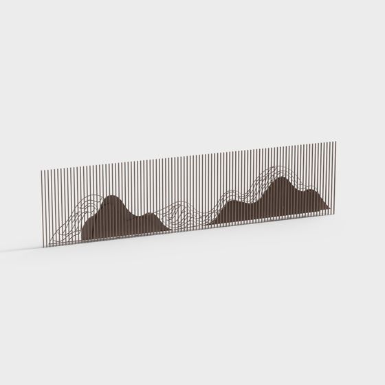 Wavy Mountain Low-Poly 3D Model
