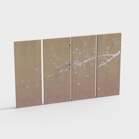 Serene Winter Landscape 3D model