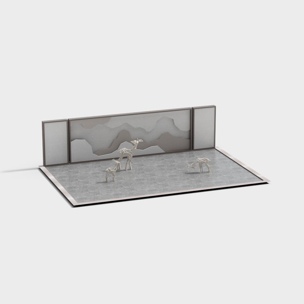 Closed community landscape wall