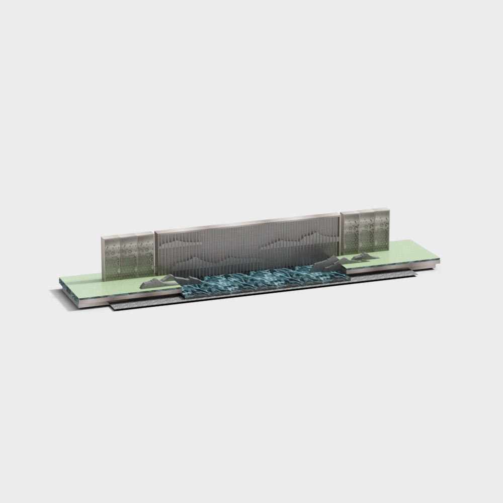 Closed community landscape wall