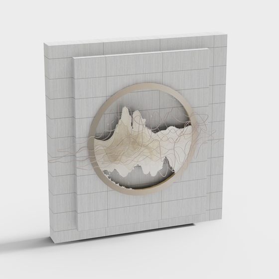 Abstract Mountain 3D model - A Harmony of Art and Geometry