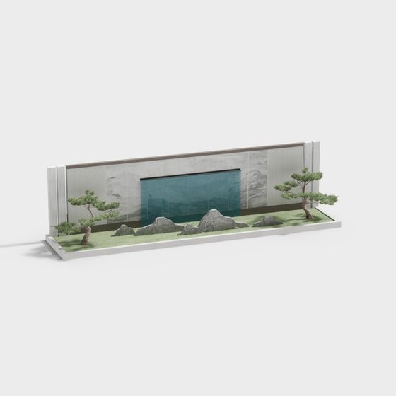 Tranquil Zen Garden 3D Model for Creative Projects
