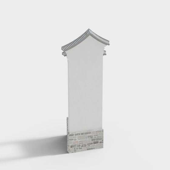 Elegant Chinese Archway 3D model for Creative Projects