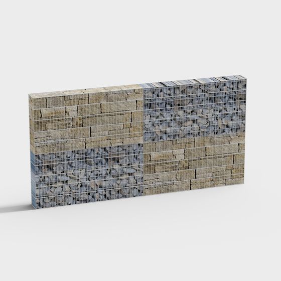 Low Poly Stone Wall 3D model