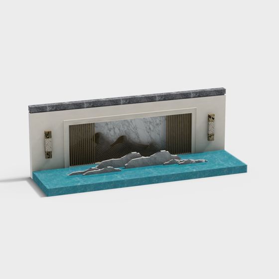 Serenity of Water 3D model for Modern Spaces