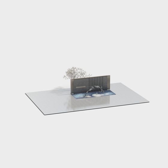 Urban Oasis 3D model - Unique Minimalist Design
