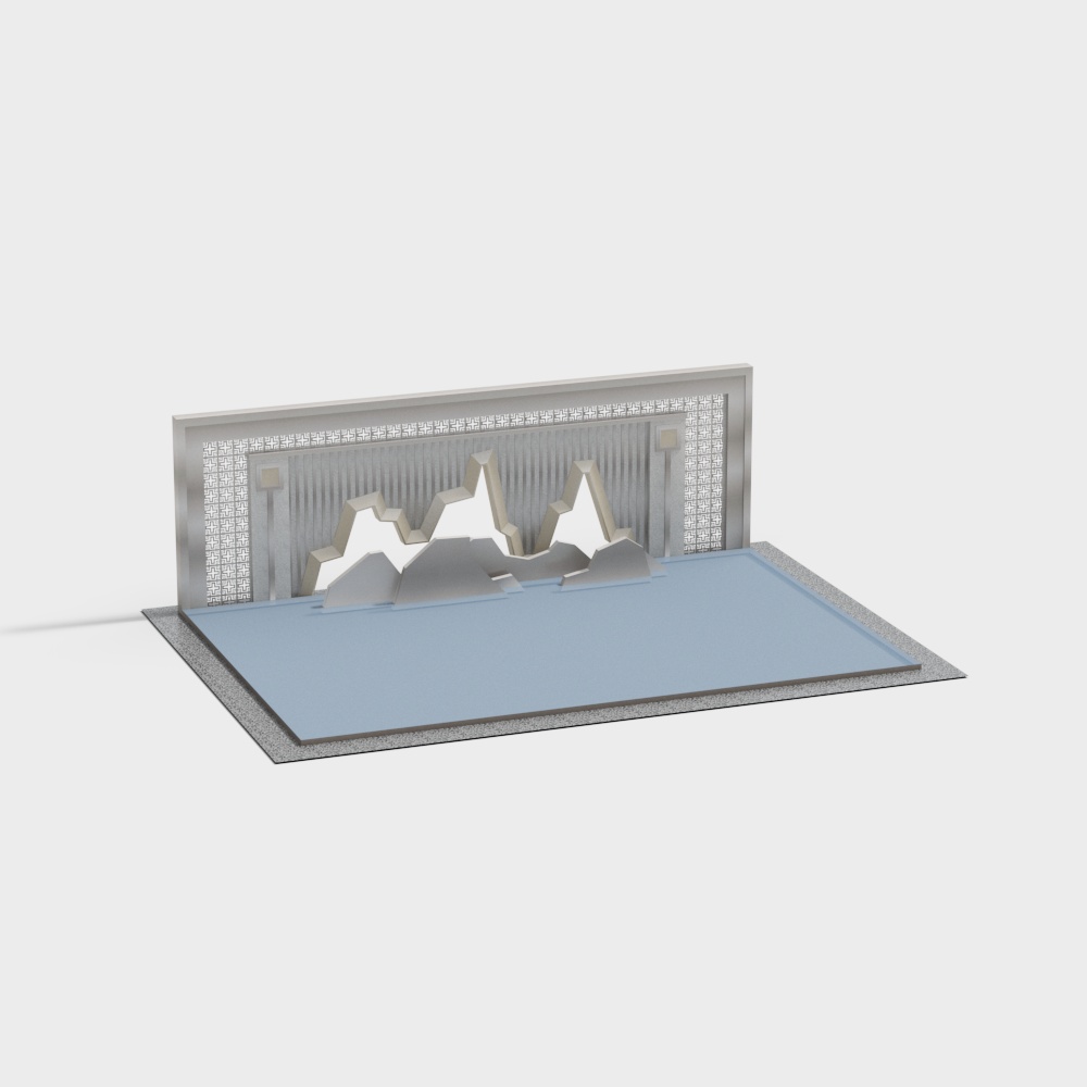 Middle school playground scene wall