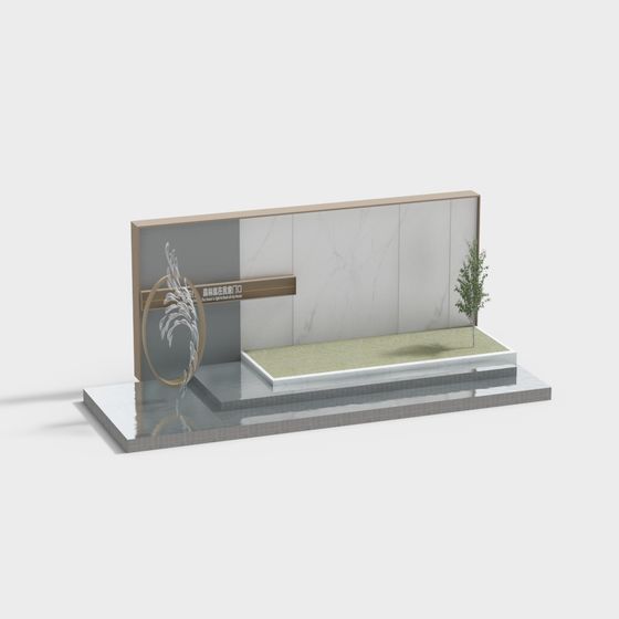 Elegant Low-Polygon 3D Model for Modern Spaces