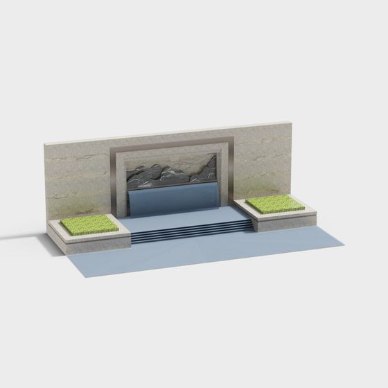Urban Green Wall 3D Model for Creative Use