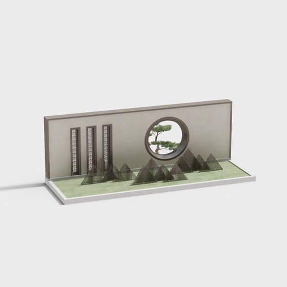 Zen Garden Wall 3D model