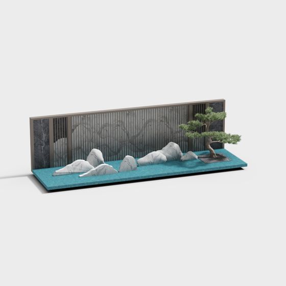 Zen Garden 3D model for Tranquil Spaces