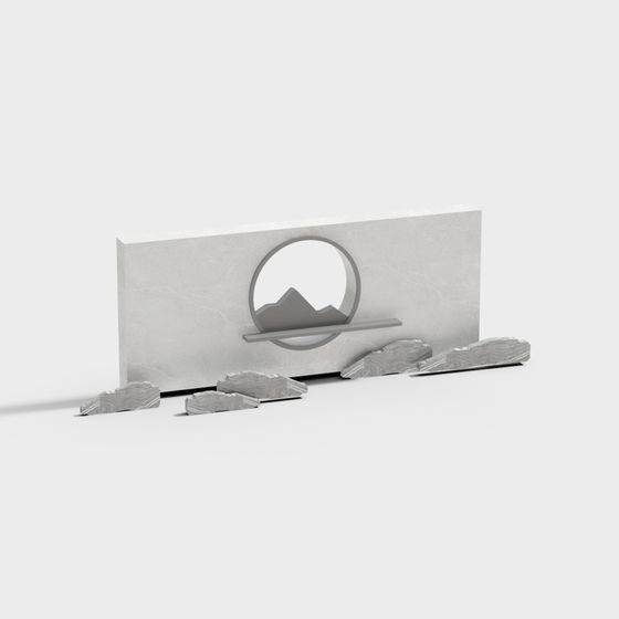 Mountain River Landscape 3D model