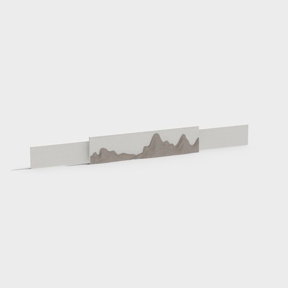 Mountain Ridge Wall Decor 3D model for Creative Spaces