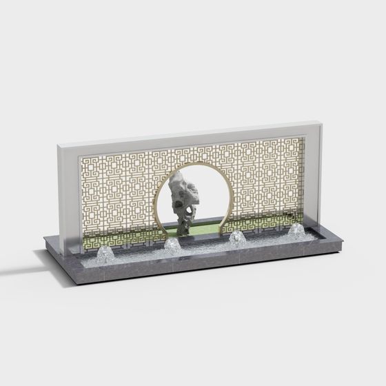 Urban Garden Fountain 3D model for Creative Spaces