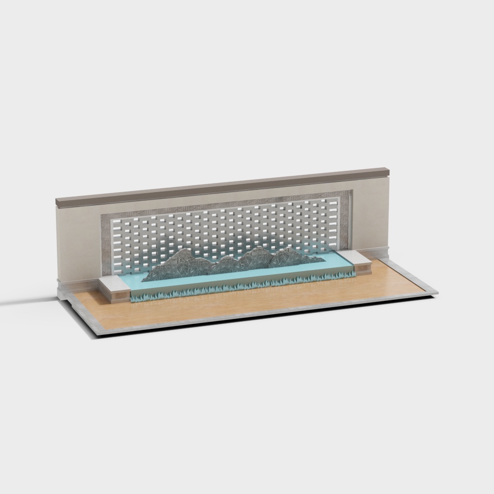 Open community landscape wall