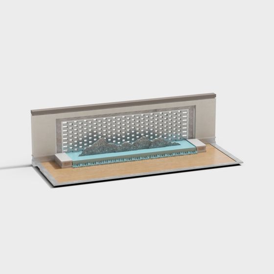 Scenic Mountain Screen 3D model