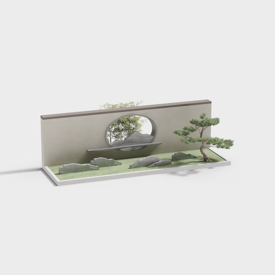Zen Garden Wall 3D model for Designers and Developers