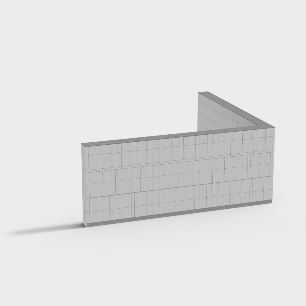 Old-fashioned residential landscape wall