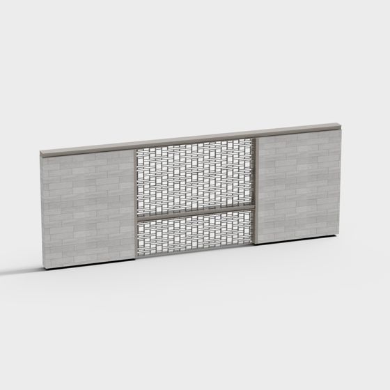 Contemporary Wall Panel 3D model for Urban Designs
