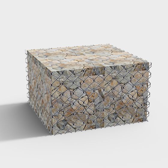 Robust Gabion Wall 3D Model