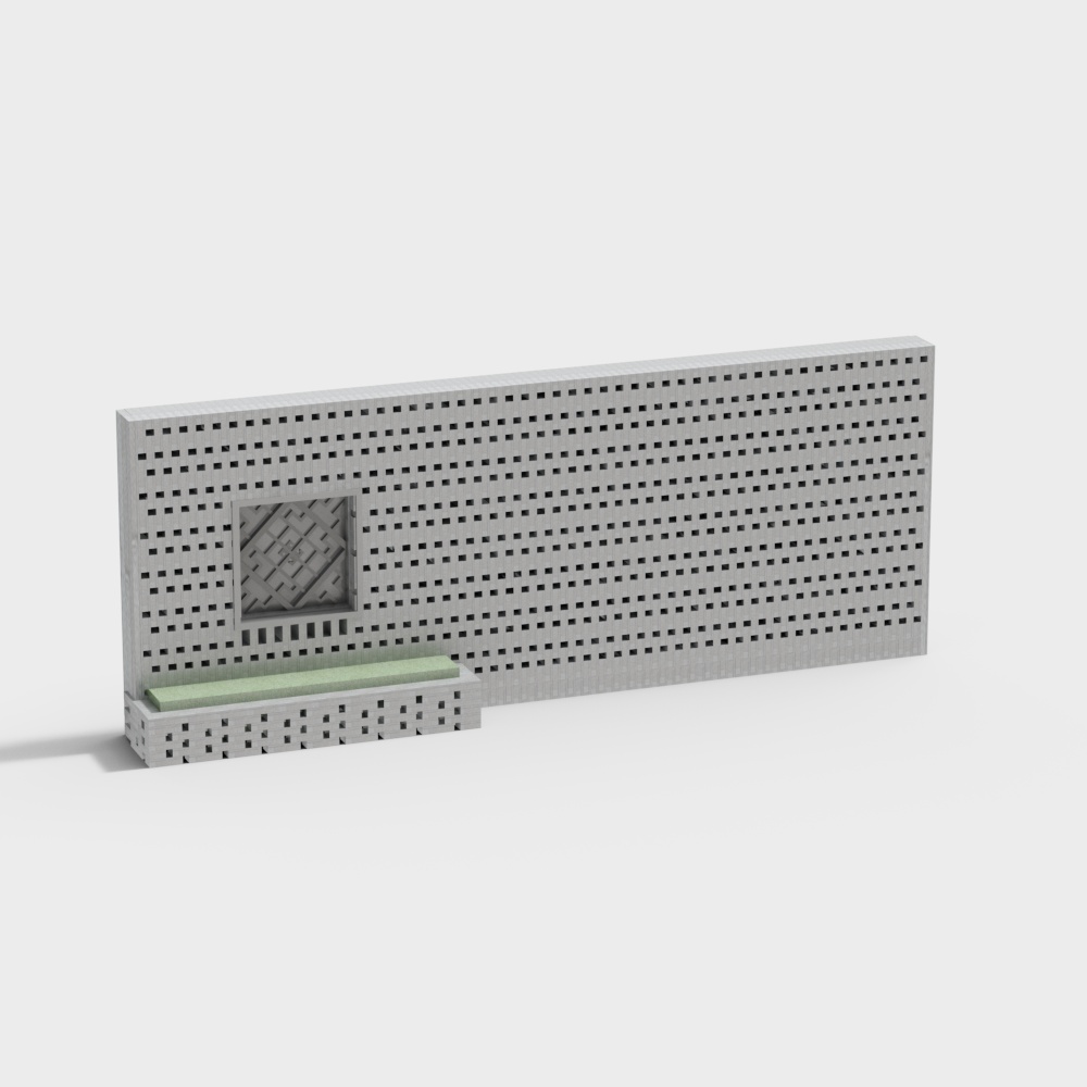 Shopping plaza scene wall