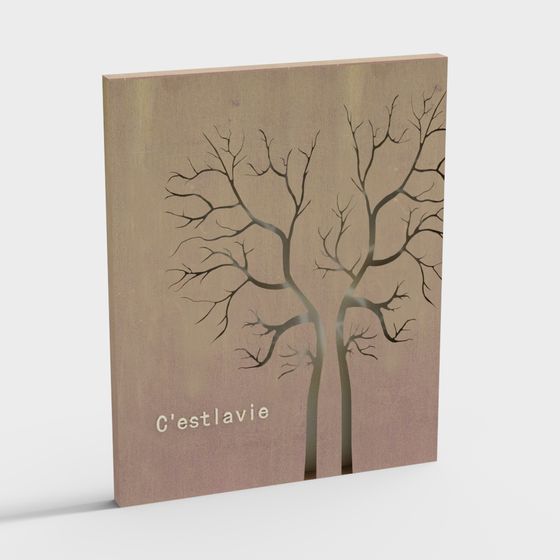 Lonely Tree 3D Model in Minimalist Style