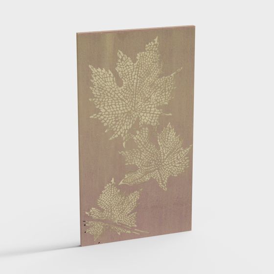 Autumn Melody Low-Poly Maple Leaf 3D Model