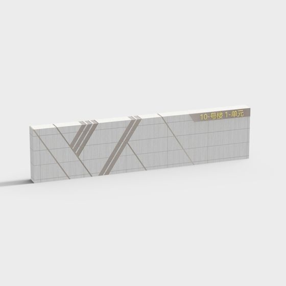 Low-Poly Architectural Wall 3D model
