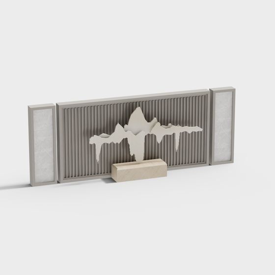 Mountain Art Screen 3D model