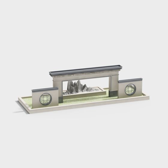 Classical Garden Landscape 3D model