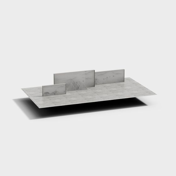 Elegant Ink Wash Courtyard 3D model