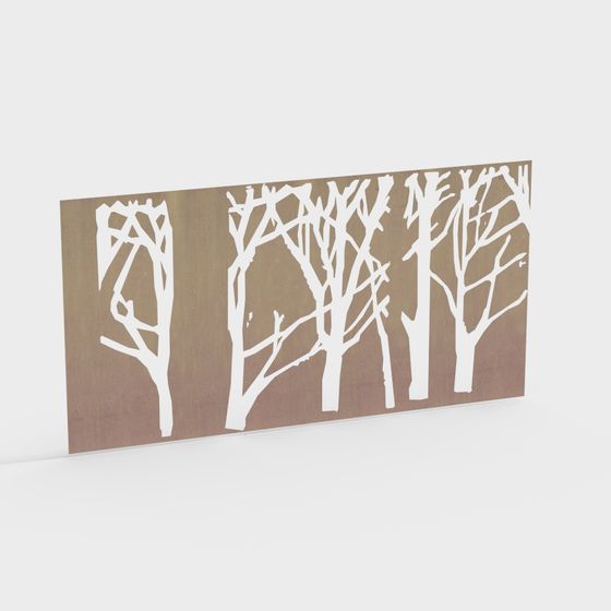 Winter Forest Scene 3D Model