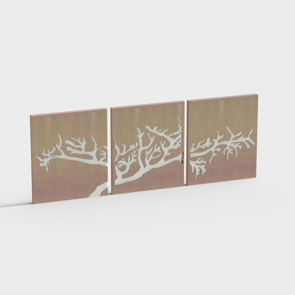 Natural Rhythm 3D Model - Artistic Wall Decor