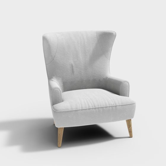 Cozy Wing Chair 3D model