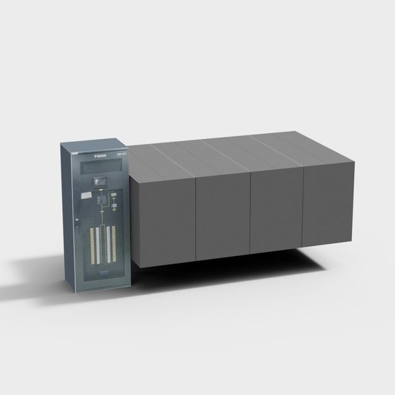 Stylish Low-Polygon Server Rack 3D model