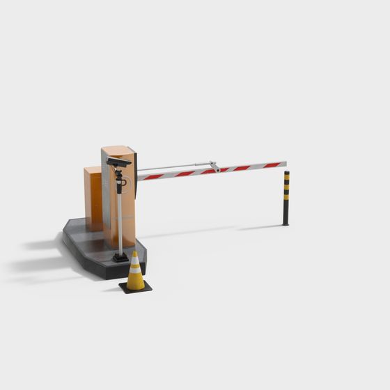 Modern Automatic Barrier Station 3D model